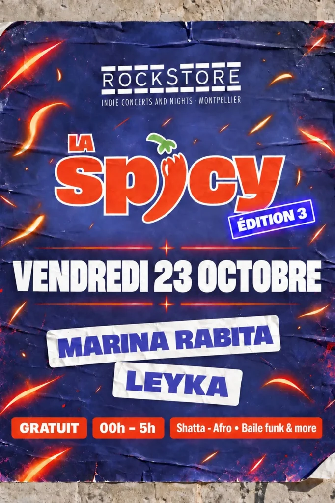 Soirée Clubbing La Spicy - Rockstore Montpellier 23 octobre 2026