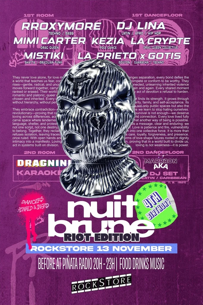Soirée Clubbing Nuit Brune Riot Edition - Rockstore Montpellier 13 novembre 2026